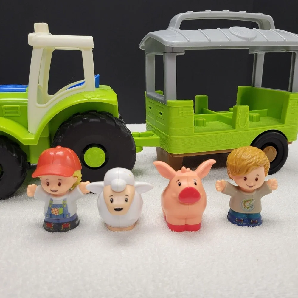 Fisher-Price Little People Caring for Animals Tractor & Trailer w/ 4 figures